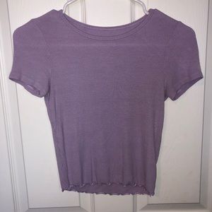 american eagle purple crop top